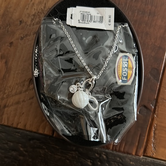 Rare Fossil songbird sterling silver necklace - Picture 5 of 6